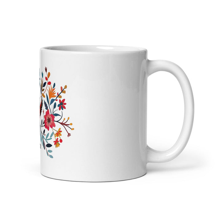 Alison Exclusive Name Art Piece Home Office Work Coffee Mug Mexican Spanish Pride Gift Cup One-Of-A-Kind Calligraphy White Glossy Mug | A2 Mexicada 11 oz