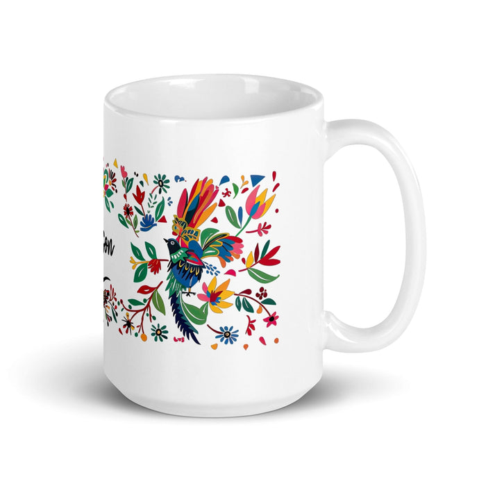 Alison Exclusive Name Art Piece Home Office Work Coffee Mug Mexican Spanish Pride Gift Cup One-Of-A-Kind Calligraphy White Glossy Mug | A21 Mexicada 15 oz