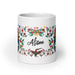 Alison Exclusive Name Art Piece Home Office Work Coffee Mug Mexican Spanish Pride Gift Cup One-Of-A-Kind Calligraphy White Glossy Mug | A21 Mexicada