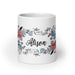 Alison Exclusive Name Art Piece Home Office Work Coffee Mug Mexican Spanish Pride Gift Cup One - Of - A - Kind Calligraphy White Glossy Mug | A22 - Mexicada