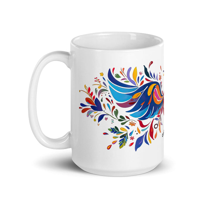 Alison Exclusive Name Art Piece Home Office Work Coffee Mug Mexican Spanish Pride Gift Cup One - Of - A - Kind Calligraphy White Glossy Mug | A26 - Mexicada