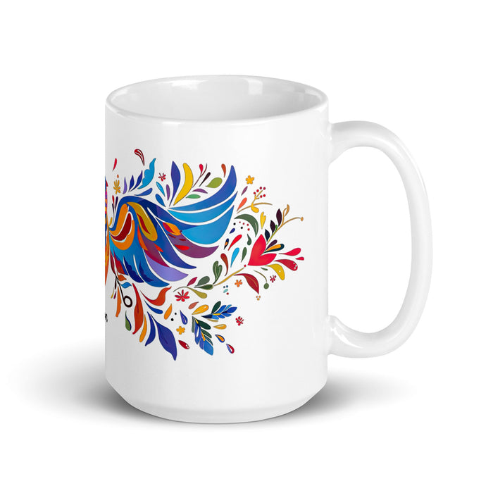 Alison Exclusive Name Art Piece Home Office Work Coffee Mug Mexican Spanish Pride Gift Cup One - Of - A - Kind Calligraphy White Glossy Mug | A26 - Mexicada