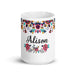 Alison Exclusive Name Art Piece Home Office Work Coffee Mug Mexican Spanish Pride Gift Cup One - Of - A - Kind Calligraphy White Glossy Mug | A27 - Mexicada