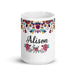 Alison Exclusive Name Art Piece Home Office Work Coffee Mug Mexican Spanish Pride Gift Cup One-Of-A-Kind Calligraphy White Glossy Mug | A27 Mexicada