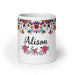 Alison Exclusive Name Art Piece Home Office Work Coffee Mug Mexican Spanish Pride Gift Cup One-Of-A-Kind Calligraphy White Glossy Mug | A27 Mexicada