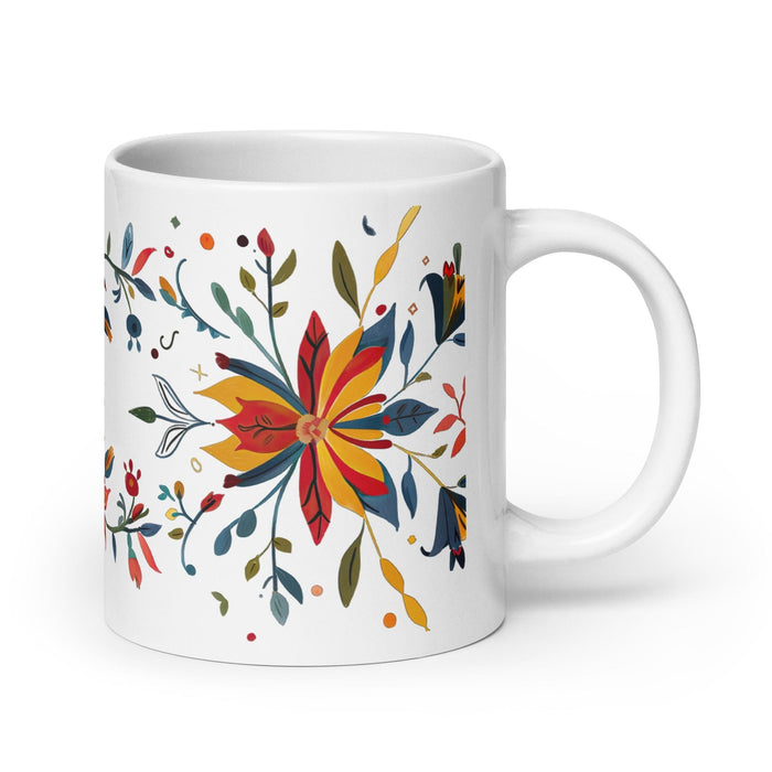 Alison Exclusive Name Art Piece Home Office Work Coffee Mug Mexican Spanish Pride Gift Cup One-Of-A-Kind Calligraphy White Glossy Mug | A29 Mexicada 20 oz