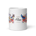 Alison Exclusive Name Art Piece Home Office Work Coffee Mug Mexican Spanish Pride Gift Cup One - Of - A - Kind Calligraphy White Glossy Mug | A3 - Mexicada