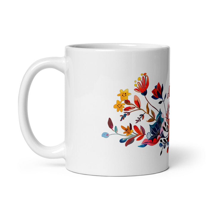 Alison Exclusive Name Art Piece Home Office Work Coffee Mug Mexican Spanish Pride Gift Cup One-Of-A-Kind Calligraphy White Glossy Mug | A30 Mexicada