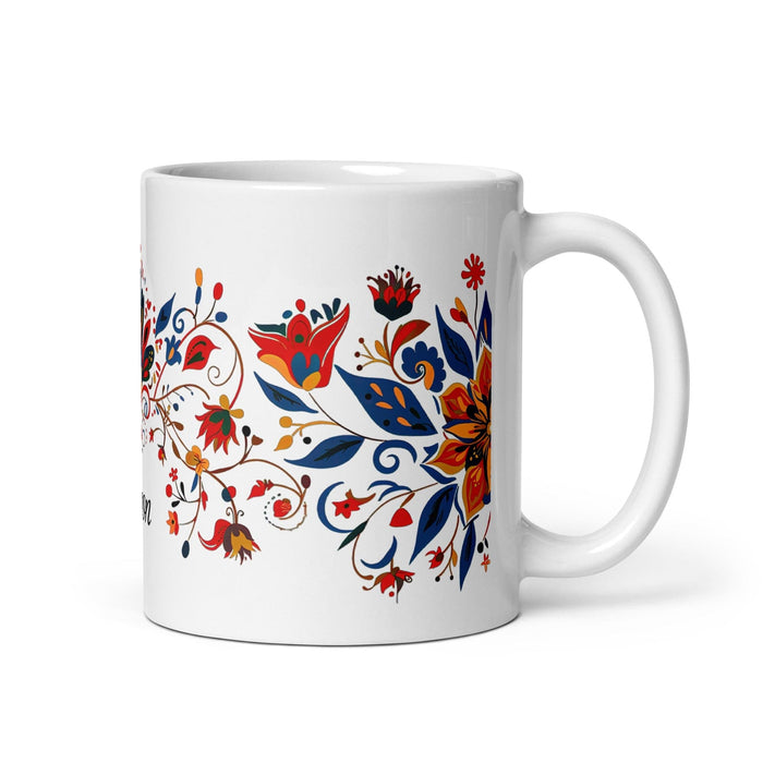 Alison Exclusive Name Art Piece Home Office Work Coffee Mug Mexican Spanish Pride Gift Cup One-Of-A-Kind Calligraphy White Glossy Mug | A33 Mexicada 11 oz