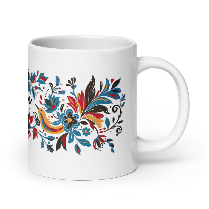 Alison Exclusive Name Art Piece Home Office Work Coffee Mug Mexican Spanish Pride Gift Cup One-Of-A-Kind Calligraphy White Glossy Mug | A34 Mexicada 20 oz