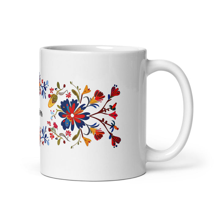 Alison Exclusive Name Art Piece Home Office Work Coffee Mug Mexican Spanish Pride Gift Cup One - Of - A - Kind Calligraphy White Glossy Mug | A35 - Mexicada