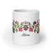 Alison Exclusive Name Art Piece Home Office Work Coffee Mug Mexican Spanish Pride Gift Cup One - Of - A - Kind Calligraphy White Glossy Mug | A37 - Mexicada