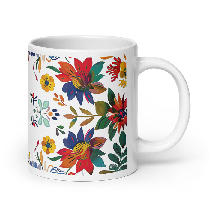 Alison Exclusive Name Art Piece Home Office Work Coffee Mug Mexican Spanish Pride Gift Cup One - Of - A - Kind Calligraphy White Glossy Mug | A4 - Mexicada