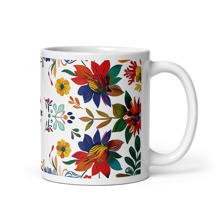 Alison Exclusive Name Art Piece Home Office Work Coffee Mug Mexican Spanish Pride Gift Cup One-Of-A-Kind Calligraphy White Glossy Mug | A4 Mexicada 11 oz