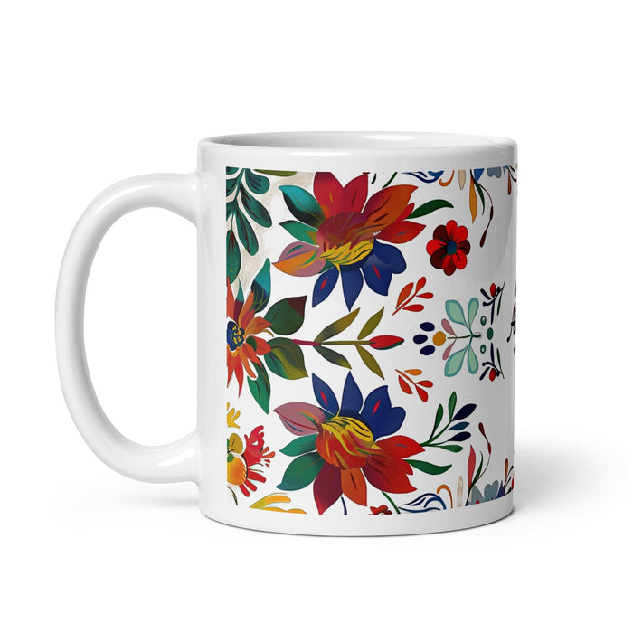 Alison Exclusive Name Art Piece Home Office Work Coffee Mug Mexican Spanish Pride Gift Cup One-Of-A-Kind Calligraphy White Glossy Mug | A4 Mexicada