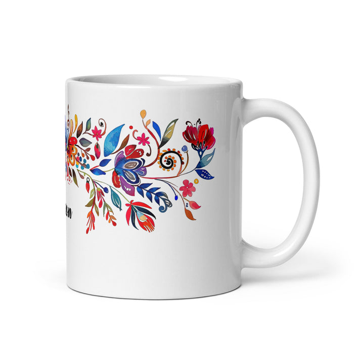 Alison Exclusive Name Art Piece Home Office Work Coffee Mug Mexican Spanish Pride Gift Cup One - Of - A - Kind Calligraphy White Glossy Mug | A8 - Mexicada