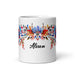 Alison Exclusive Name Art Piece Home Office Work Coffee Mug Mexican Spanish Pride Gift Cup One-Of-A-Kind Calligraphy White Glossy Mug | A8 Mexicada