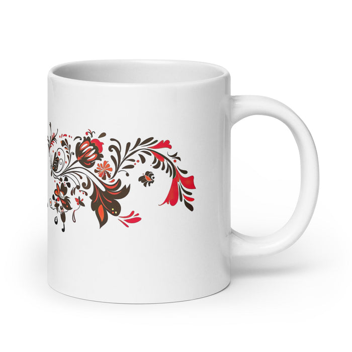 Allison Exclusive Name Art Piece Home Office Work Coffee Mug Mexican Spanish Pride Gift Cup One - Of - A - Kind Calligraphy White Glossy Mug | A11 - Mexicada