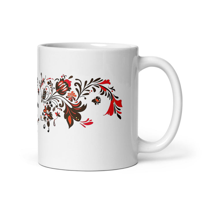 Allison Exclusive Name Art Piece Home Office Work Coffee Mug Mexican Spanish Pride Gift Cup One - Of - A - Kind Calligraphy White Glossy Mug | A11 - Mexicada