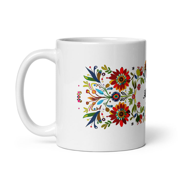 Allison Exclusive Name Art Piece Home Office Work Coffee Mug Mexican Spanish Pride Gift Cup One - Of - A - Kind Calligraphy White Glossy Mug | A12 - Mexicada