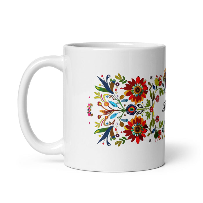 Allison Exclusive Name Art Piece Home Office Work Coffee Mug Mexican Spanish Pride Gift Cup One-Of-A-Kind Calligraphy White Glossy Mug | A12 Mexicada