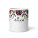 Allison Exclusive Name Art Piece Home Office Work Coffee Mug Mexican Spanish Pride Gift Cup One - Of - A - Kind Calligraphy White Glossy Mug | A13 - Mexicada