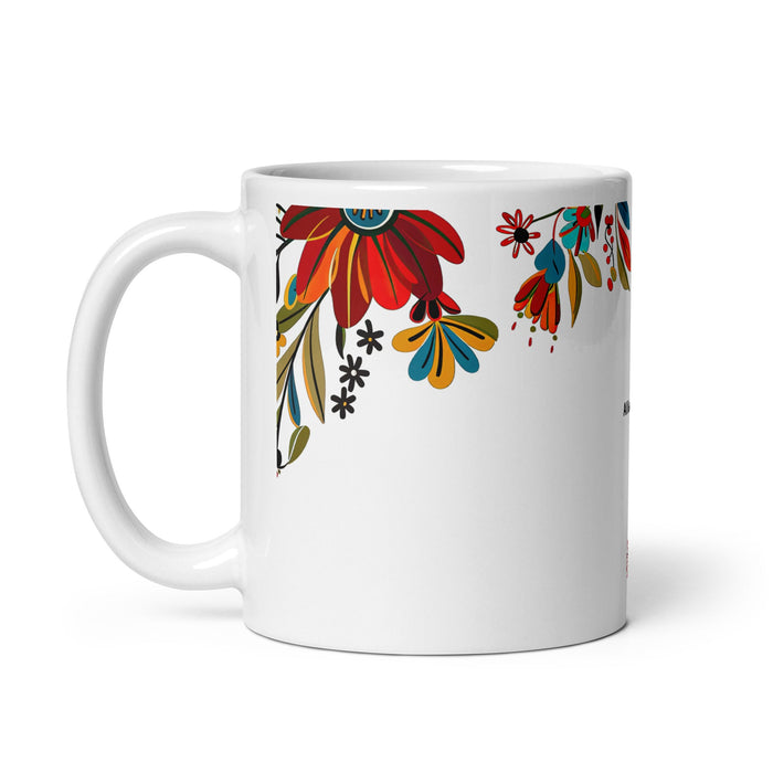 Allison Exclusive Name Art Piece Home Office Work Coffee Mug Mexican Spanish Pride Gift Cup One - Of - A - Kind Calligraphy White Glossy Mug | A15 - Mexicada