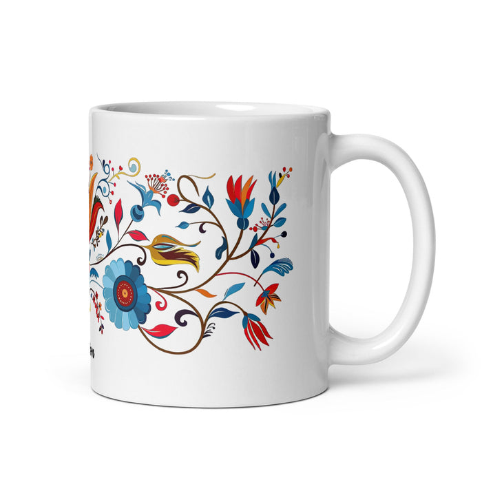 Allison Exclusive Name Art Piece Home Office Work Coffee Mug Mexican Spanish Pride Gift Cup One - Of - A - Kind Calligraphy White Glossy Mug | A16 - Mexicada