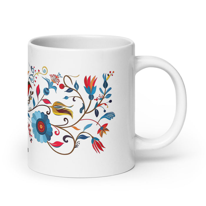 Allison Exclusive Name Art Piece Home Office Work Coffee Mug Mexican Spanish Pride Gift Cup One - Of - A - Kind Calligraphy White Glossy Mug | A16 - Mexicada