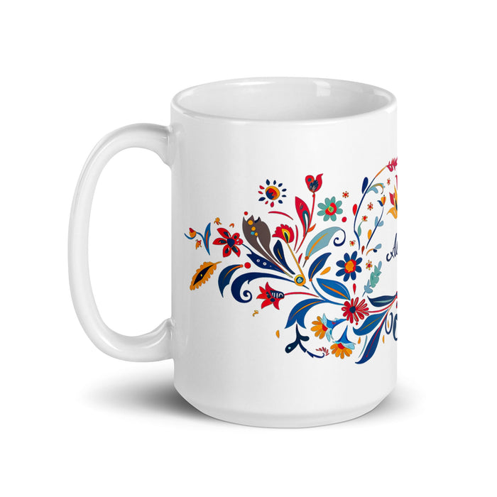 Allison Exclusive Name Art Piece Home Office Work Coffee Mug Mexican Spanish Pride Gift Cup One - Of - A - Kind Calligraphy White Glossy Mug | A5 - Mexicada