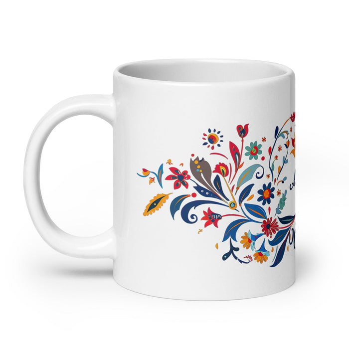 Allison Exclusive Name Art Piece Home Office Work Coffee Mug Mexican Spanish Pride Gift Cup One-Of-A-Kind Calligraphy White Glossy Mug | A5 Mexicada