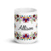 Allison Exclusive Name Art Piece Home Office Work Coffee Mug Mexican Spanish Pride Gift Cup One - Of - A - Kind Calligraphy White Glossy Mug | A8 - Mexicada