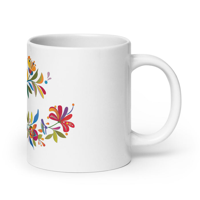 Alma Exclusive Name Art Piece Home Office Work Coffee Mug Mexican Spanish Pride Gift Cup One - Of - A - Kind Calligraphy White Glossy Mug | A10 - Mexicada