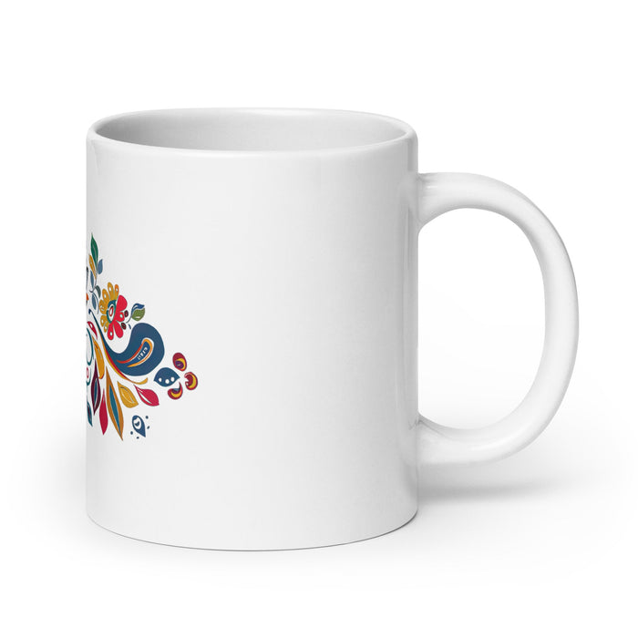 Alma Exclusive Name Art Piece Home Office Work Coffee Mug Mexican Spanish Pride Gift Cup One - Of - A - Kind Calligraphy White Glossy Mug | A11 - Mexicada