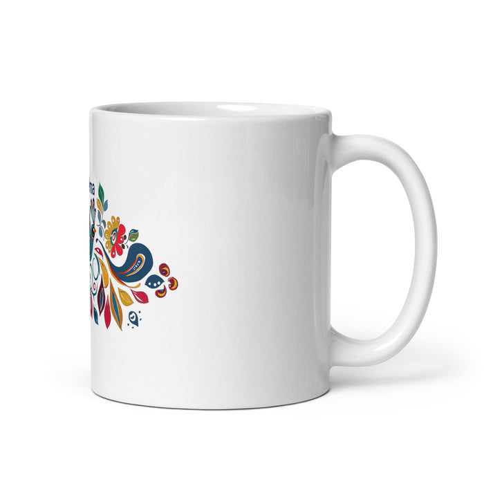 Alma Exclusive Name Art Piece Home Office Work Coffee Mug Mexican Spanish Pride Gift Cup One-Of-A-Kind Calligraphy White Glossy Mug | A11 Mexicada 11 oz