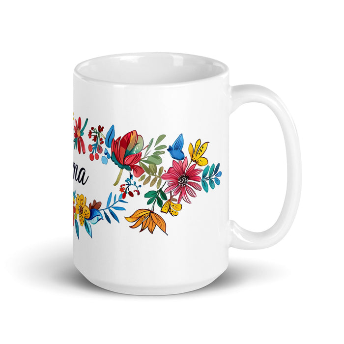 Alma Exclusive Name Art Piece Home Office Work Coffee Mug Mexican Spanish Pride Gift Cup One - Of - A - Kind Calligraphy White Glossy Mug | A12 - Mexicada