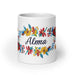 Alma Exclusive Name Art Piece Home Office Work Coffee Mug Mexican Spanish Pride Gift Cup One - Of - A - Kind Calligraphy White Glossy Mug | A12 - Mexicada