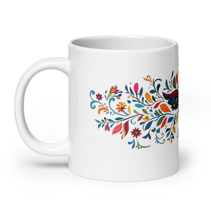 Alma Exclusive Name Art Piece Home Office Work Coffee Mug Mexican Spanish Pride Gift Cup One - Of - A - Kind Calligraphy White Glossy Mug | A14 - Mexicada