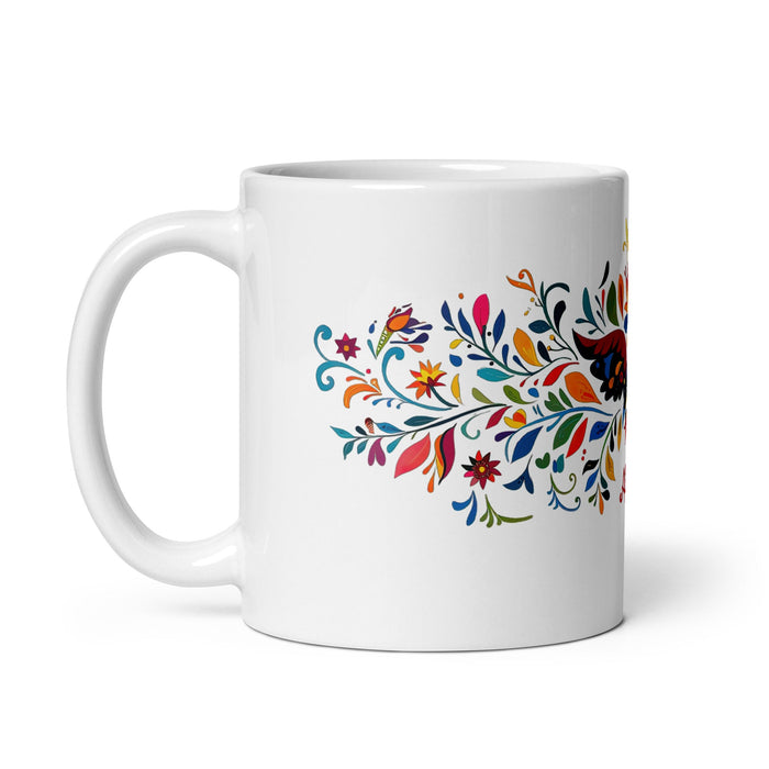 Alma Exclusive Name Art Piece Home Office Work Coffee Mug Mexican Spanish Pride Gift Cup One - Of - A - Kind Calligraphy White Glossy Mug | A14 - Mexicada