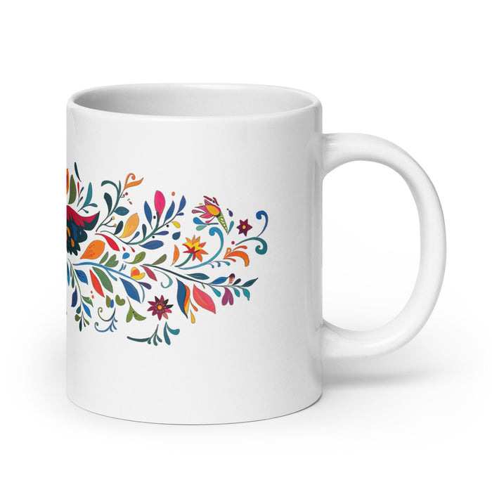 Alma Exclusive Name Art Piece Home Office Work Coffee Mug Mexican Spanish Pride Gift Cup One - Of - A - Kind Calligraphy White Glossy Mug | A14 - Mexicada