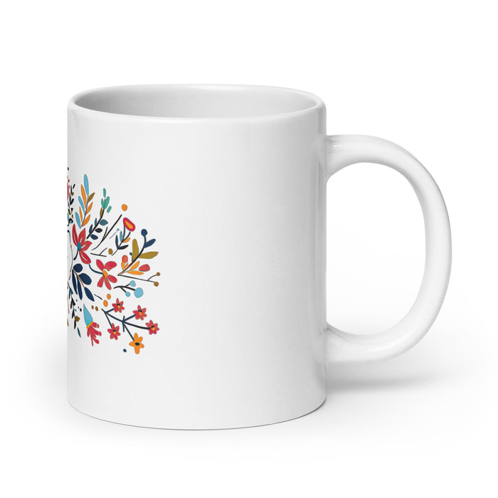 Alma Exclusive Name Art Piece Home Office Work Coffee Mug Mexican Spanish Pride Gift Cup One - Of - A - Kind Calligraphy White Glossy Mug | A16 - Mexicada