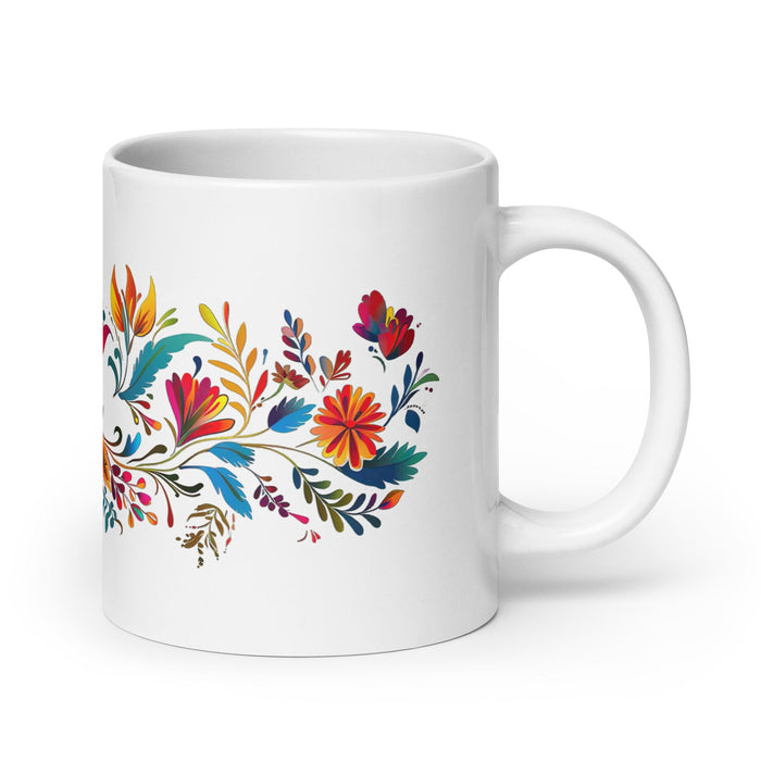 Alma Exclusive Name Art Piece Home Office Work Coffee Mug Mexican Spanish Pride Gift Cup One - Of - A - Kind Calligraphy White Glossy Mug | A17 - Mexicada