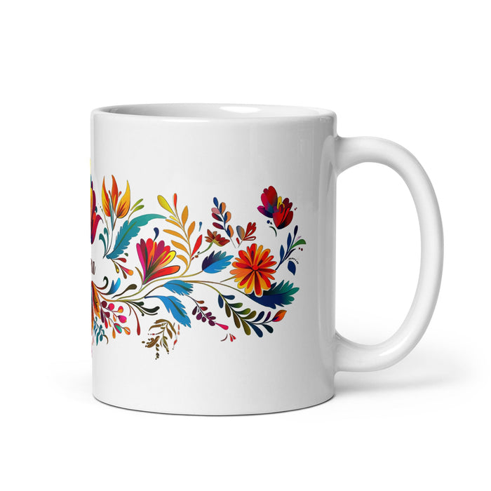 Alma Exclusive Name Art Piece Home Office Work Coffee Mug Mexican Spanish Pride Gift Cup One - Of - A - Kind Calligraphy White Glossy Mug | A17 - Mexicada