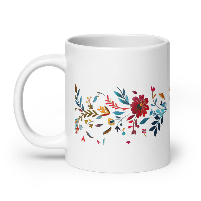 Alma Exclusive Name Art Piece Home Office Work Coffee Mug Mexican Spanish Pride Gift Cup One-Of-A-Kind Calligraphy White Glossy Mug | A18 Mexicada