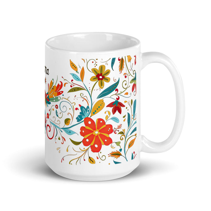 Alma Exclusive Name Art Piece Home Office Work Coffee Mug Mexican Spanish Pride Gift Cup One - Of - A - Kind Calligraphy White Glossy Mug | A19 - Mexicada