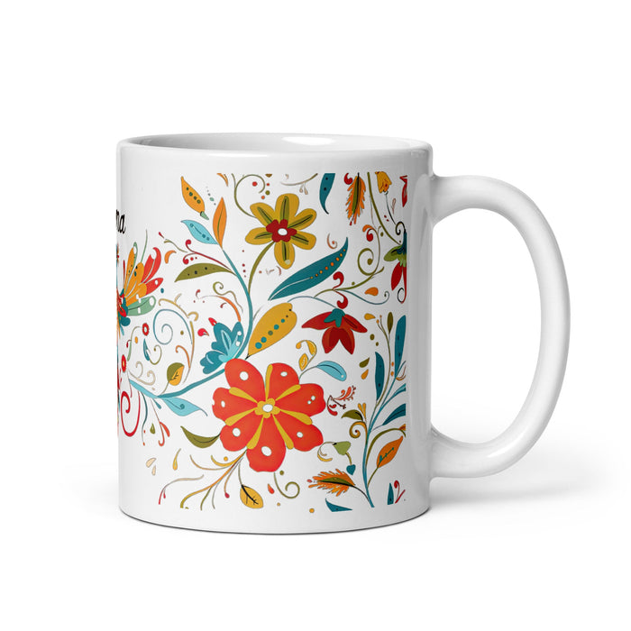 Alma Exclusive Name Art Piece Home Office Work Coffee Mug Mexican Spanish Pride Gift Cup One - Of - A - Kind Calligraphy White Glossy Mug | A19 - Mexicada