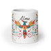 Alma Exclusive Name Art Piece Home Office Work Coffee Mug Mexican Spanish Pride Gift Cup One - Of - A - Kind Calligraphy White Glossy Mug | A19 - Mexicada