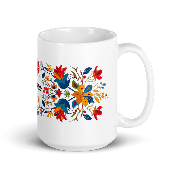 Alma Exclusive Name Art Piece Home Office Work Coffee Mug Mexican Spanish Pride Gift Cup One - Of - A - Kind Calligraphy White Glossy Mug | A2 - Mexicada