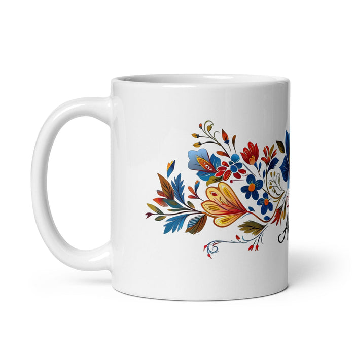 Alma Exclusive Name Art Piece Home Office Work Coffee Mug Mexican Spanish Pride Gift Cup One-Of-A-Kind Calligraphy White Glossy Mug | A20 Mexicada