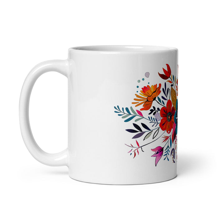 Alma Exclusive Name Art Piece Home Office Work Coffee Mug Mexican Spanish Pride Gift Cup One - Of - A - Kind Calligraphy White Glossy Mug | A21 - Mexicada